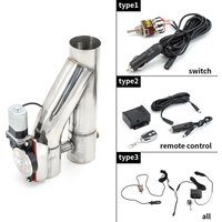 Universal Y Pipe Electric Exhaust Cutout ON/OFF Dual Valve With Controller Cut Out Down Pipe Kit 304 Stainless Steel