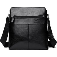 Men's Business Casual Backpack, Single-Shoulder Crossbody Pu Leather Briefcase, Multi-Compartment Large Capacity