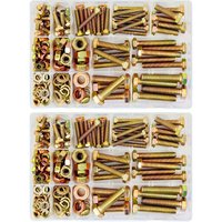 236pcs M6 M8 M10 Heavy Duty Bolts And Nuts Assortment Kit Grade 8.8 Alloy Steel Hex Screws Nuts & Washers Kit