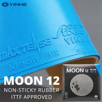 YINHE MOON 12 Table Tennis Rubber Non-Sticky Max Tense Ping Pong Rubber Sheet with Pre-Tuned Medium Dense Sponge
