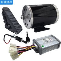 MY1020 500W 800W 1000W DC Brush Motor Kit for retrofitting electric kart ATV motor controller foot throttle power lock