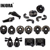 INJORA Schwere schwarze Beschichtung Messing Gegengewicht Portalantriebsgehäuse für 1/10 RC Crawler Car TRX4 TRX6 Upgrade-Teile