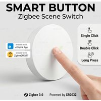 ZigBee 3.0 Smart Push Button Wireless Switch Include Battery Ewelink App Remote Control Automation Scenario Switch work with Z2M