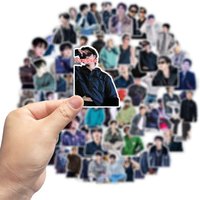 50Pcs Lovely KPOP Cartoon Stickers Waterproof Collectible Decals Small Stickers for Gift Favor