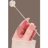 Crystal Lotus Hairpin for Women, Ancient Style, New Chinese Style, Simple Modern High-End Hairpin, Flower-Shaped Hairpin, Hanfu