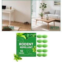 10PCS Rodent Repellent Tablets Daily Protect Furniture Odorless Plant Ingredients Effective Mouse & Rat Deterrent Pest Control