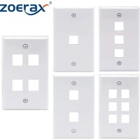 ZoeRax Keystone Jack Wandplatte USA Frontplatte, Low Profile Ethernet WallPlate Single Gang Frontplatten für Keystone Coupler – 1 Stück