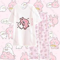 Kawaii Kanahei Print Cotton Women's Pajamas Sleepwear Summer Pajama Sets Women's Home Clothes Home Suit for Women