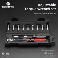 AliExpress ROCKBROS Quick-release Torque Wrench Repairing Tool 72-tooth ratchet 2-24 N.m Torque AdjustableHigh Precise Torque Preset Wrench