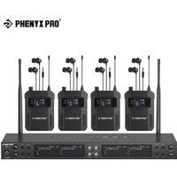 Système de monitoring intra-auriculaire sans fil Phenyx Pro PTM-33 à 4 canaux mono avec support de rack pour églises et mariages