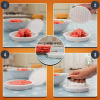 LICE-Kitchen Hamburger Meat Beef Maker Grill Burger Patty Mould Press Mold Tools Shape Hamburg Manual Press Mold Kitchen Durable
