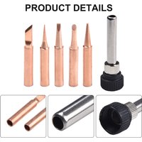 6pcs /set 900M Soldering Iron Tips Welding Nozzle Internal Heated Solder Heads Welding Tip Tool Lead-Free Solder Irons Bit