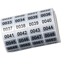 Numbered Labels Self-Adhesive Number Stickers Black Inventory Stickers Asset Tags Home