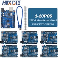 1–10 Stück ATmega328P Entwicklungsboard UN0 R3 Board mit Pin-Header und Kabel, kompatibel mit Arduino IDE-Projekten