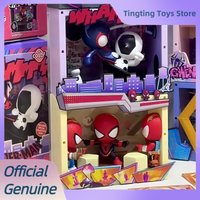 New Marvel Spider-Man Across The Spider-Verse Cosbi Scene Blind Box Collection Decoration Anime Figure Toys Boy'S Birthday Gift