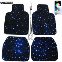 Starlight Floor Mats with App Control led Floor Starlight Design Anti-Slip Mats, Black Automotive Carpet for Cars, SUVs, Trucks