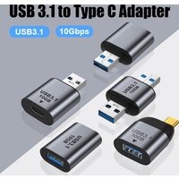 USB C to USB 3.1 Adapter 10Gbps USB A to USB C Adapter USB C Male to USB 3.0 A Female Adapter for Laptop PC Charger Power Bank
