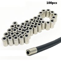 100pcs Lot Silver Bicycle Mountain Bike Riding Parts Shifter Cycling Accessories Cord End Covers Brake Line Cap Cable Caps