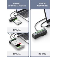 MAIWO 10Gbps Dual-Bay M.2 NVMe SSD Case Dual Protocol 2.5 " 3.5" HDD SSD Enclosure M2 NVME SSD Docking Station with Office Clone