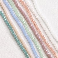 120pcs/lot Crystal Glass Rondelle Beads Austria Faceted Round Loose Spacer Beads