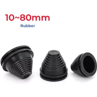 10~80mm Black Rubber Tower Type Protection Coil Snap in Grommet Pad Seal Ring Protective Ring Sealing Cap Wire Guard Ring