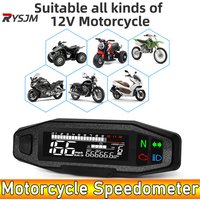 AD Uniwersalny prędkościomierz motocyklowy Cyfrowy miernik prędkości Obrotomierz LED Deska rozdzielcza Miernik panelu przyrządów Wyświetlacz LCD Uchwyt Y