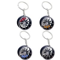 Wheel Hub Keychain Pendant Car Keys Holder Keyring Alloy Model Tyre Car Key Chain Charm Racing Lovers Gift for Backpacks Keys