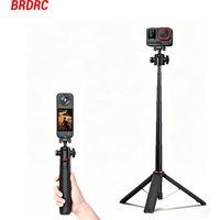 BRDRC Tripod for Insta360 Ace Pro 2/X5 Mount Adapter Photography Rod Wiht 360°Ball Head Cold Shoe Camera Accessories