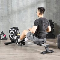 PINGGO Folding Rowing Machine, Magnetic Rower Machine with 8 Levels Quiet Resistance, LCD Monitor, for Home Gym Cardio Training