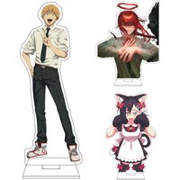 16CM Anime Chainsaw Man Cosplay Acrylic Figure Stand Plate Reze Angel Power Denji Ornaments Gifts