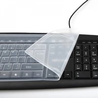 Thin silicone keyboard cover fits 13-17 inch laptops and 104/107 keys desktop keyboards, dustproof,easy to install
