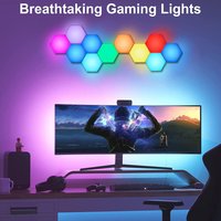 WIFI RGB LED Quantum Lamp Hexagon LED Night Light 5V USB DIY Game LED Wall Lamp For Home Decoration Atmosphere Lamps
