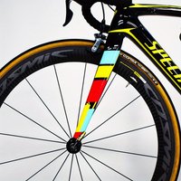 1SET Multi-Color Combo Vinyl Stickers (Blue/White/Red; L.Blue/Yellow/Red; Green/White/Red) - DIY Decal for Bike Car Laptop