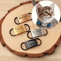 Stainless Steel Dog Tag, Custom Name Address Phone Number, Dog Anti-Lost, Six Models Optional, Slide-In Silent Collar Additions