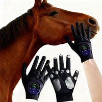 EMS Gloves for Horses Electrical Muscle Stimulation Equine Massager for Relieving Tension Soreness Post-Training Recovery
