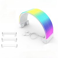 Black White 24Pin 8Pin ARGB Light Board PSU Extension Cable ARGB Cover LED Motherboard Stripe Strimer 24Pin Silicone Light Strip