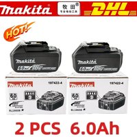 Original Makita Battery, 18V 6.0Ah Rechargeable Battery, Replacing Makita BL1830B L1840B L1850B L1860B, Power Tool Battery