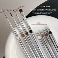NAIL&YOLLY Ensemble de pinceaux à ongles Magician pour gel UV, liner de traçage, dégradé et motifs floraux, stylos de manucure