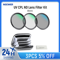 NEEWER 95mm UV CPL ND Lens Filter Kit with Hard Storage Case, Optical Glass & Aluminum Alloy Frame for 95mm Camera Lens