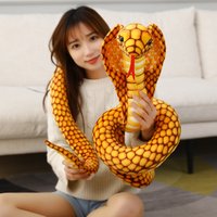 80/170/240cm Simulated Colorful Cobra Plush Toy Stuffed Animals Snakes Plushies Doll Funny Spoof Joke Soft Toys Home Decor image 4