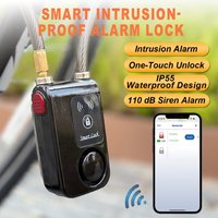 AliExpress NONE Bluetooth Smart Bike Lock Waterproof Anti Theft Password Lock Stainless Steel Chain Security Alarm for Bicycle Cycling