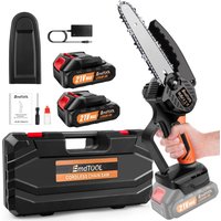 6 Inch Mini Chainsaw with 2 X 1.5Ah Battery, Powerful Electric Chainsaw with Security Lock for Wood Cutting Tree Trimming image 4