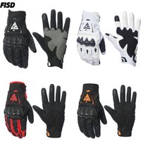 AliExpress NONE Carbon fiber and PU leather moto quality bike long finger all-season model wearable and comfortable riding gloves universal