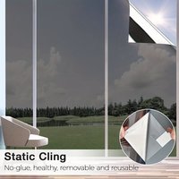 One Way Mirror Privacy Window Film UV Protection Heat Control Static Cling Removable for Home Office Glass
