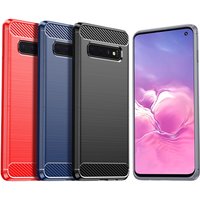 Shockproof Silicone Case For Sansung Galaxy S10 S10E S10Plus Fiber Case Fundas