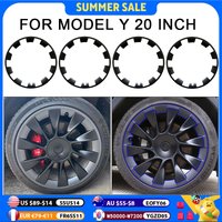 For Tesla Model Y 20 Inch Rim Wheel Hub Protection Patch Protectors ABS Wheel Guard Covers Accessories Auto Exterior 2018-2024