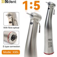 Dental X95L Speed Increasing Contra Angle 1:5 red ring Fibre optic Low Speed Handpiece With External water pipe Dentistry Tools