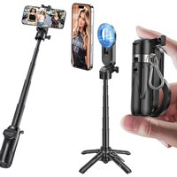 Mini Pocket Bluetooth Magnetic Suction Mag Safe Selfie Stick Tripod for IPhone 17 Magsafe Travel Selfiestick Telescopic Monopod