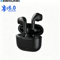 KEBIDUMEI Wireless Earphones Bluetooth 6.0 Headphones Noise Reduction HiFi Stereo Semi-In-ear Earbuds with Mic For iPhone