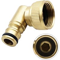Hose Reel Swivel Elbow Quick Connector Garden Hose Tap Converter For Hoselock Plug 3/4in BSP Females